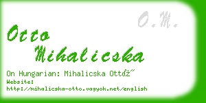 otto mihalicska business card